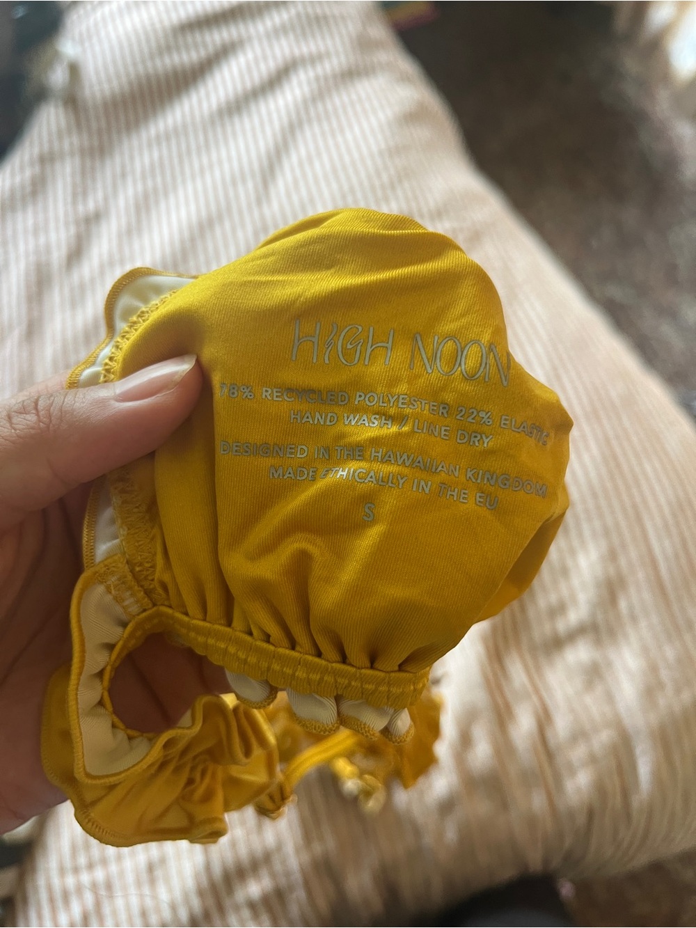 High Noon Mustard Yellow Ruffled Bikini Set - Picture 3 of 4